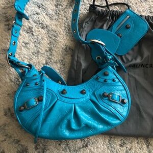 Balenciaga le cagole xs blue turquoise bag